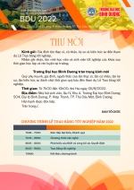 Thư mời gia đình tân thạc sĩ, cử nhân, kỹ sư và kiến trúc sư đến tham dự Lễ Tốt nghiệp năm 2022
